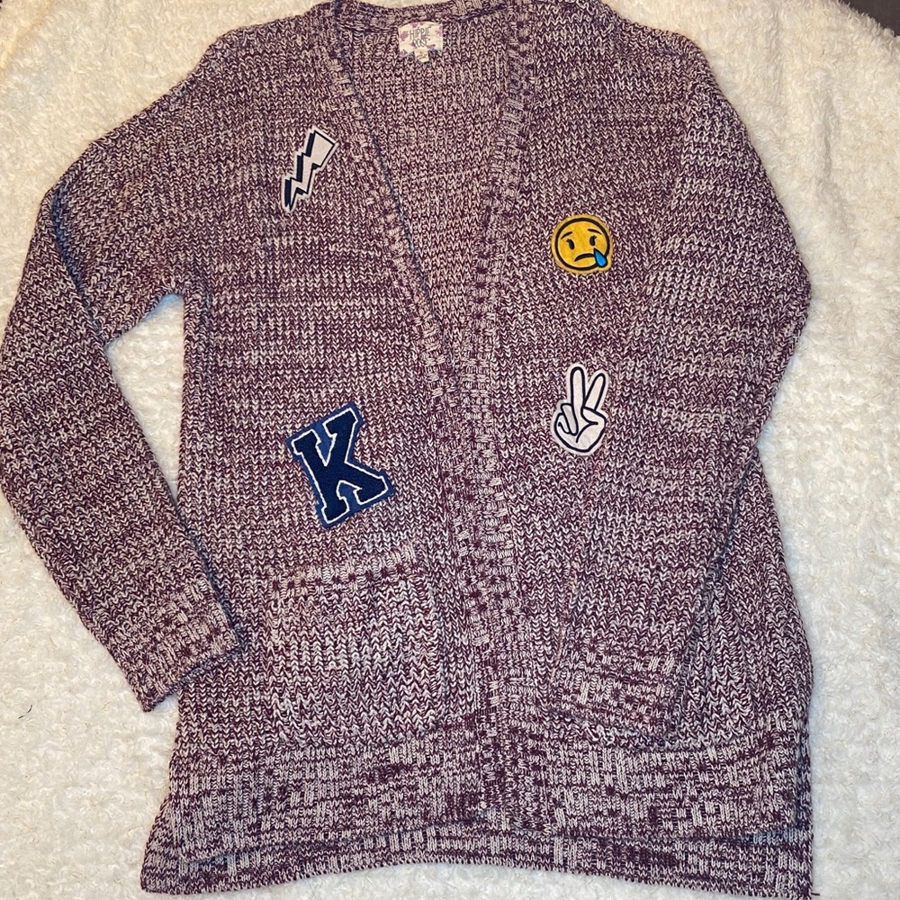 Hippie Rose Emoji Cardigan